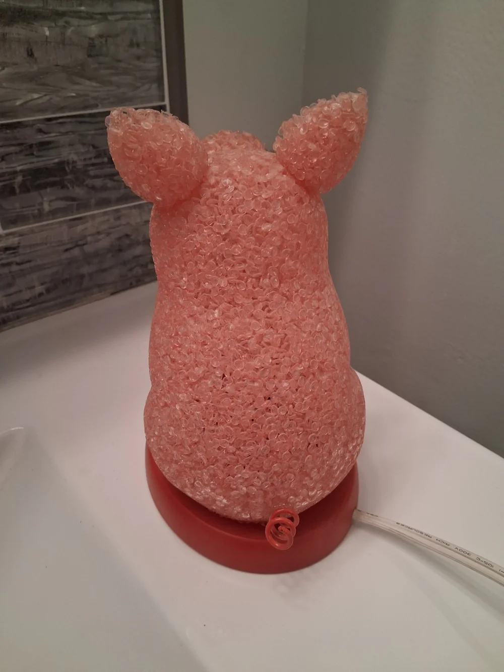 Pink Pig Home Accent Night Light - Decorative Pig Figurine
